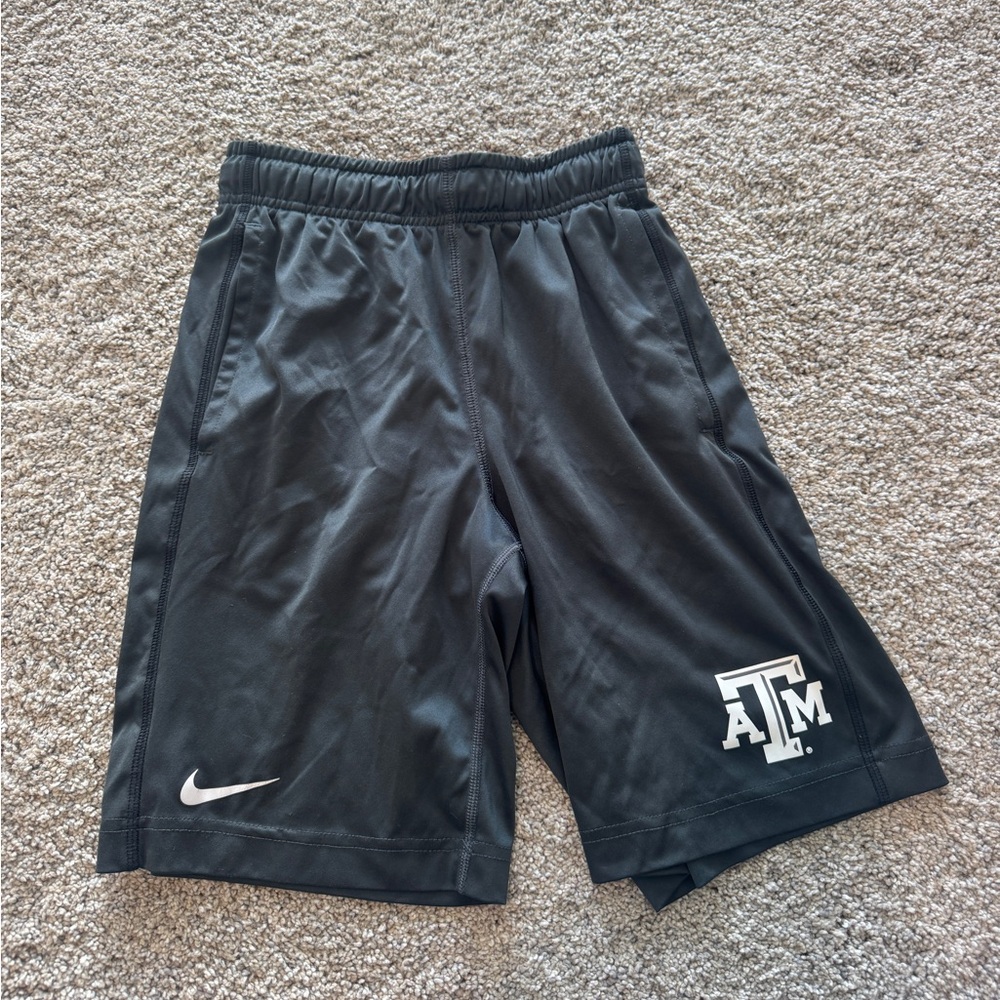 Texas A&M Aggies Boys’ Nike Dri-Fit Shorts with Logo - Gray